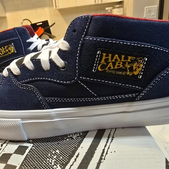 Vans Skate Half Cab Navy / Burgundy VN0A2Z34YY3 Skateboarding Shoes MENS 10 NEW - Picture 5 of 15
